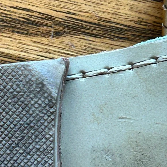 Jack Rogers Aqua With Gold Trim Floral Flip Flop Sandals Size 8 - Picture 7 of 9